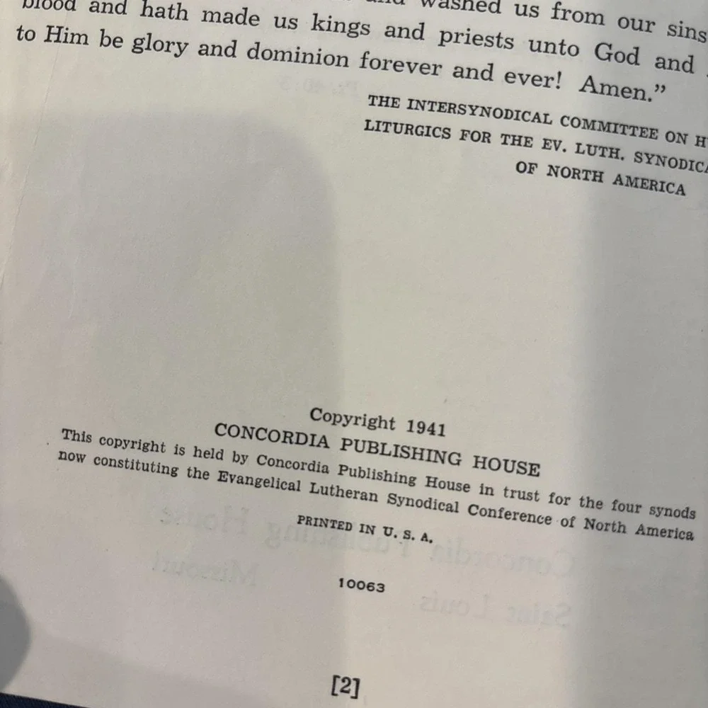 VINTAGE- The Lutheran Hymnal 1941 Concordia Publishing Blue Hard Cover